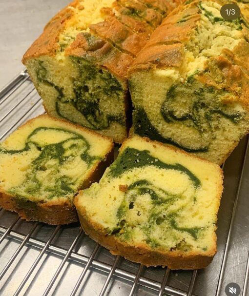 Matcha Marble Cake