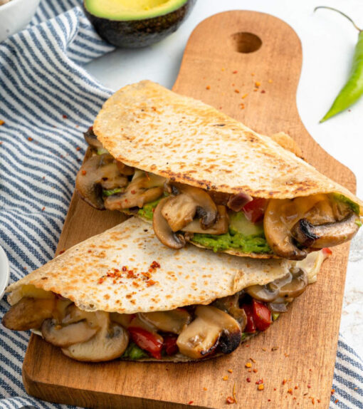 Mushroom Cheese Quesadilla